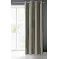 Zasłona ciemnobeżowa z gładkiej matowej tkaniny zaciemniającej 135x250 cm przelotka BLACKOUT Eurofirany