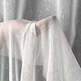 Firana biało, srebrna o strukturze drobnego deszczyku przetykana srebrną nicią 300x250 cm przelotka KELLY Eurofirany