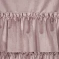 Zasłona pudrowo różowa z welwetu zdobiona falbanami 140x270 cm taśma CHARLOTTE Eurofirany