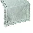Bieżnik na stół miętowy 35x180 cm SILEN obszyty koronką
