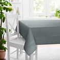 Obrus szyty popielaty z gładkiej tkaniny typu blackout
