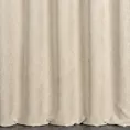 Zasłona szyta na taśmie fala ciemnokremowa z miękkiej matowej tkaniny szenilowej o naturalnym splocie