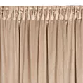 Zasłona ciemnobeżowa z welwetu zdobiona falbanami 140x250 cm taśma CHARLOTTE Eurofirany