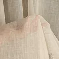Firana szyta na taśmie fala kremowa z delikatnej w dotyku etaminy w stylu eko z efektem kreszowania, wykończona obciążnikiem