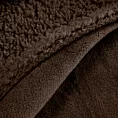 Narzuta, koc na fotel 70x160 cm ciemnobrązowy z miękkiego polaru ze strukturą baranka TEDY Eurofirany Premium