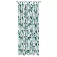 Zasłona biało, zielona z wodoodpornej tkaniny idealna do ogrodu i na taras 155x200 cm szelki/rzep GARDEN 2 Eurofirany