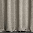 Zasłona szyta na tunelu kremowa z tkaniny trudnopalnej, zaciemniającej, typu blackout z efektem melanżu