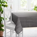 Obrus szyty stalowy z tkaniny szenilowej z efektem melanżu