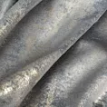 Zasłona srebrno, złota zdobiona błyszczącym przecieranym wzorem z welwetu 140x250 cm przelotka RENIA Eurofirany