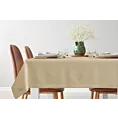 Obrus złoty 140x220 cm o płóciennym splocie BIANCA 1 z dodatkiem błyszczącej nici wykończony podwójną listwą na brzegach