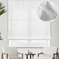 Roleta rzymska biała z delikatnej batystowej tkaniny