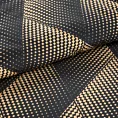 Pościel 160x200 cm z makosatyny bawełnianej kolor czarny, złoty z geometrycznym wzorem VICTORIA 12 Limited Collection Eurofirany