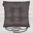 Poduszka na krzesło dwustronna 40 x 40 x 8 cm welurowa ciemnografitowa ADORE Eurofirany