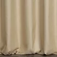 Zasłona szyta na taśmie fala ciemnobeżowa z tkaniny z dodatkiem połyskującej nici, z widocznym ozdobnym splotem