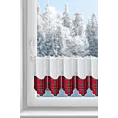 Tkanina firanowa zazdrostka z motywem świątecznej kraty  Eurofirany