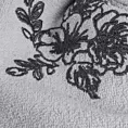 Zestaw ręczników bawełnianych 3 szt kolor srebrny, stalowy z haftem kwiatów 400 g/m2 MELANI Eurofirany