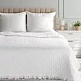 Narzuta biała 220x240 cm obszyta falbaną pikowana techniką hot press LIBI 3 EUROFIRANY CLASSIC