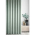 Zasłona szyta na taśmie 5 cm miętowa z tkaniny strukturalnej z delikatnym połyskiem