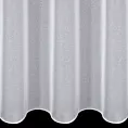 Firana szyta na taśmie 8 cm biała z miękkiej matowej tkaniny o strukturze siatki, wykończona obciążnikiem, odporna na zaciągnięcia