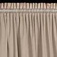 Zasłona beżowo, szampańska zdobiona błyszczącym przecieranym wzorem z welwetu 140x270 cm taśma RENIA Eurofirany