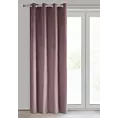 Zasłona pudrowy róż z gładkiego welwetu 140x250 cm przelotka PIERRE Eurofirany