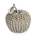 Figurka dekoracyjna w kształcie jabłka zdobiona plecionym wzorem Eurofirany