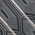 Zasłona grafitowo, z geometrycznym wzorem zaciemniająca 140x250 cm przelotka DIADEM Eurofirany