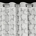 Zasłona biała z siateczki zdobiona kwiatami z dodatkiem drobnych perełek 3D 140x250 cm przelotka - JASMIN Eva Minge Eurofirany