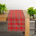 Bieżnik na stół czerwony 40x180 cm gobelinowy LOOK świąteczny w kratę