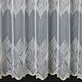 Tkanina firanowa błyszcząca mikrosiateczka ozdobiona fantazyjnym haftem Eurofirany