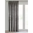 Zasłona stalowa z gładkiego welwetu 140x300 cm taśma PIERRE Eurofirany