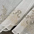 Tkanina firanowa zazdrostka z etaminy z uroczym haftem drobnych kwiatów Eurofirany