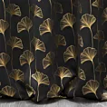 Zasłona czarno, złota w botaniczym stylu, zaciemniająca 135x250 cm przelotka CLARA Eurofirany