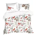 Pościel świąteczna 220x200 cm z mikrowłókna kolor biały, czerwony WILLOW Eurofirany