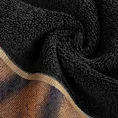 Ręcznik kąpielowy 50X90 cm bawełniany kolor czarny,brązowy z designerską bordiurą 500 g/m2 EVA 23 Eva Minge Eurofirany