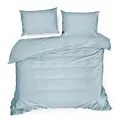 Pościel 160x200 cm gładka z satyny bawełnianej kolor błękitny DINA Diva Line Eurofirany