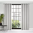 Zasłona szara o strukturze płótna 140x250 cm przelotka ANITA Eurofirany
