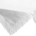 Bieżnik na stół biały 85x85 cm JASPER zdobiony puszystymi frędzlami EUROFIRANY PREMIUM