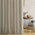Zasłona szyta na przelotkach szampańska z miękkiej tkaniny z efektem melanżu