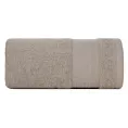 Ręcznik do rąk 30x50 cm bawełniany kolor beżowy w pasy przetykany błyszczącą nici 500 g/m2 APRIL Eurofirany