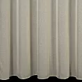Firana szyta na przelotkach ciemnokremowa z drobnej siateczki, wykończona obciążnikiem