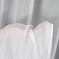 Firana szyta na taśmie 5 cm biała z miękkiej półprzezroczystej tkaniny z efektem deszczyku, wykończona obciążnikiem