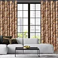 Zasłona rudo, stalowa w kwiaty z welwetu 140x250 cm przelotka DIANA Eurofirany