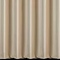 Zasłona szyta na taśmie fala ciemnokremowa z miękkiej półmatowej tkaniny welwetowej