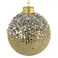 Dekoracyjna bombka choinkowa obsypana drobnymi koralikami Eurofirany