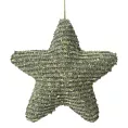 OZDOBA CHOINKOWA ZIELONA GWIAZDKA Z TKANINY 10x10 cm EUROFIRANY