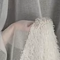 Firana biała z etaminy zdobiona w dolnej części firany puszystą futrzaną aplikacją 140x250 cm przelotka MARION Eurofirany
