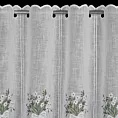 Tkanina firanowa zazdrostka zdobiona haftem drobnych kwiatów Eurofirany