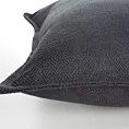 Poszewka na poduszkę 45x45 cm czarna z żakardowej tkaniny z drobnym wzorem LUNA Eurofirany