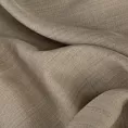 Zasłona szyta na flexach ciemnobeżowa z miękkiej tkaniny o naturalnym splocie w stylu ekologicznym